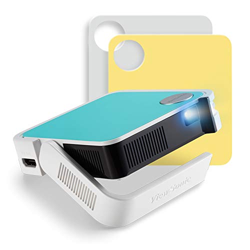 ViewSonic M1 mini, WVGA Ultra-Portatil Pocket proyector, 120 LED Lúmens con altavóz JBL