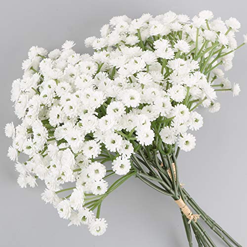 VINFUTUR 3pcs Flores Artificiales Paniculata Ramos Artificiales Decorativas Plantas Falsas Gypsophila Plástico para Decoración Jarrón Mesa Boda Fiesta Hogar Manualidad DIY