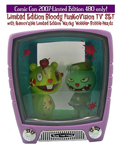 Wacky Wobbler Happy Tree Friends TV Set de PVC con 2 cabezones 480 SDCC 2007