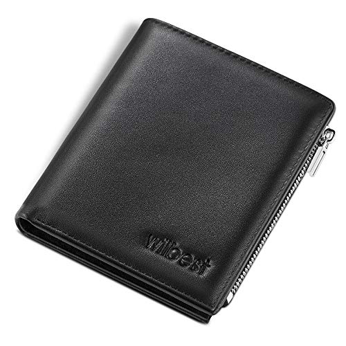 wilbest® Cartera Hombre Cuero, Cartera con Bloqueador RFID de Gran Capacidad 15 Bolsas en Total, Billeteras Hombre de Piel con Bolsas con Cremallera, Cartera con Ventana para Hombre como Regalo, Negra wilbest® Cartera Hombre Cuero, Cartera con Bloqueador RFID de Gran Capacidad 15 Bolsas en Total, Billeteras Hombre de Piel con Bolsas con Cremallera, Cartera con Ventana para Hombre como Regalo, Negra