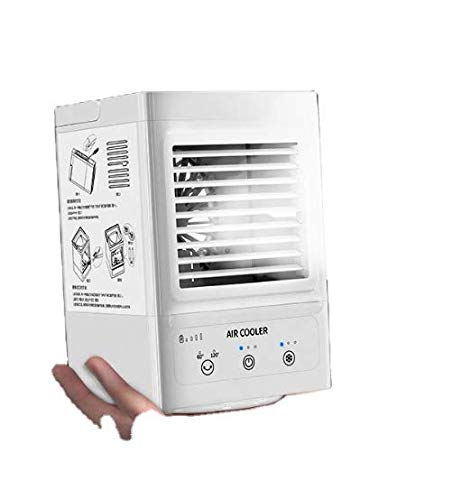 Winique Aire Acondicionado móvil 5000 mAh Refrigerador de Espacio Recargable Enfriadores evaporativos Ventilador de enfriamiento de Escritorio de 3 velocidades