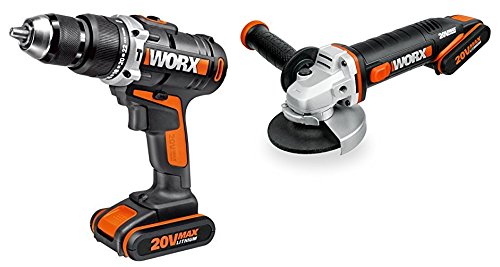 WORX PACK TALADRO PERCUTOR WX372 + AMOLADORA 115MM WX800 A BATERIA 20V 2. 0A LI-ION (2 BATERIAS) WORX PACK TALADRO PERCUTOR WX372 + AMOLADORA 115MM WX800 A BATERIA 20V 2. 0A LI-ION (2 BATERIAS)