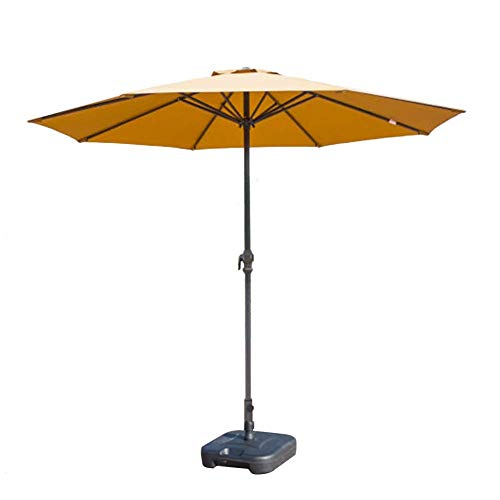 ZGYQGOO 9Ft Garden Umbrella Parasol Patio/Yard Market Market Sombrilla con manivela poliéster Impermeable Anti-UV y Resistente Poste Hierro