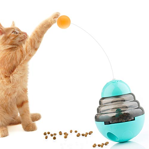 ZWOOS Juguetes para Gatos Interactivos, Pelota Dispensadora de Comida para Gatos/Bola para Golosinas de Gato/Dispensador de Comida con Vaso Giratorio para Ejercicio Animal Doméstico Gatos ZWOOS Juguetes para Gatos Interactivos, Pelota Dispensadora de Comida para Gatos/Bola para Golosinas de Gato/Dispensador de Comida con Vaso Giratorio para Ejercicio Animal Doméstico Gatos