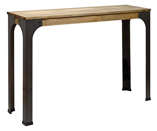 - Mesa Recibidor Industrial Bristol 110 x 39 cm, Consola de entrada de estilo Industrial Vintage, Fabricada en pino alistonado macizo con patas de acero con pintura lacada al horno de gran resistencia - Mesa Recibidor Industrial Bristol 110 x 39 cm, Consola de entrada de estilo Industrial Vintage, Fabricada en pino alistonado macizo con patas de acero con pintura lacada al horno de gran resistencia