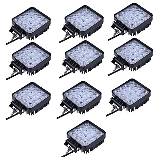 10x Las luces LED resistente al agua Spotlight IP65 48W luz de trabajo del Lampara de coche Faros de trabajo puerta del Foco led