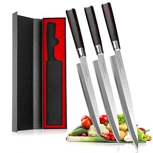 1PC japonesa sushi de filete cuchillos alto contenido de carbono de acero 1.4116 Alemania cuchillo de pescado de acero inoxidable cuchillos Yanagiba (Color : 270mm Blade)