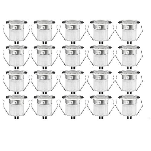 20 Luces Empotradas en el Piso WIFI Funciona con Alexa, Focos Empotrados LED RGB DC12V Ø30mm 0.6W LED Piso WiFi Smart Phone Inalámbrico Kit Completo 20 Luces Empotradas en el Piso WIFI Funciona con Alexa, Focos Empotrados LED RGB DC12V Ø30mm 0.6W LED Piso WiFi Smart Phone Inalámbrico Kit Completo