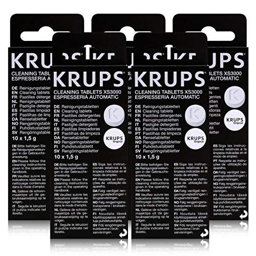 5 x Krups Pastillas de limpieza XS 3000 (10 unidades)
