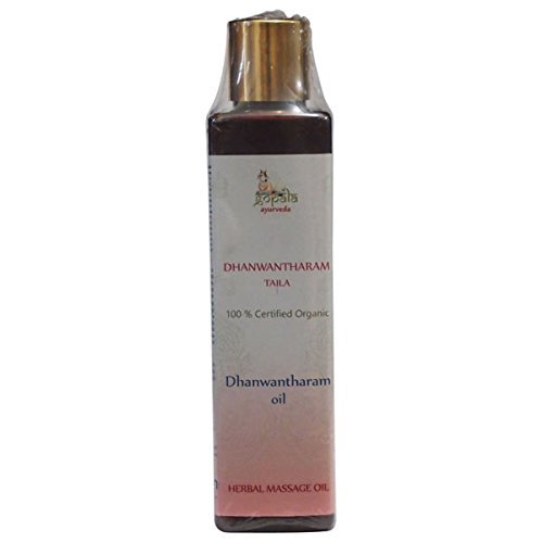 Aceite de dhanwantharam orgánico Taila tradicional aceite de masaje herbal utilizado para los ojos y las manchas de juntas y nervios.