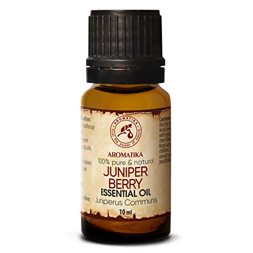 Aceite Esencial Juniper 10ml - 100% Puro & Natural - Macedonia - Juniperus Communis - para Aromaterapia - Para la Salud - Difusor de Aroma - Lámpara de Fragancia - SPA - Juniper Berry Oil