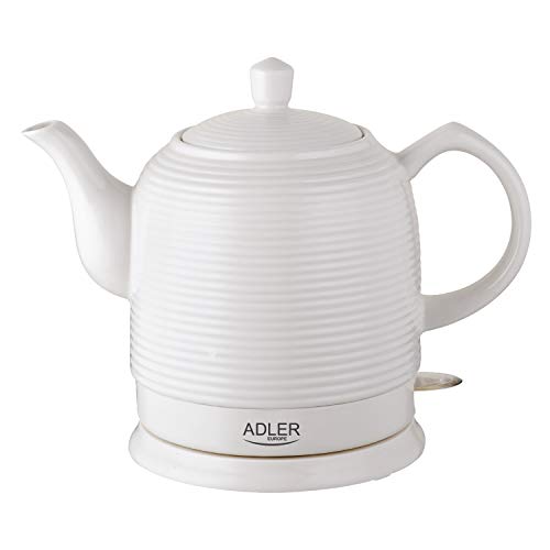 Adler - AD1280 - Hervidor De Agua eléctrico Ceramico 1,20 Litros 1500w - Blanco