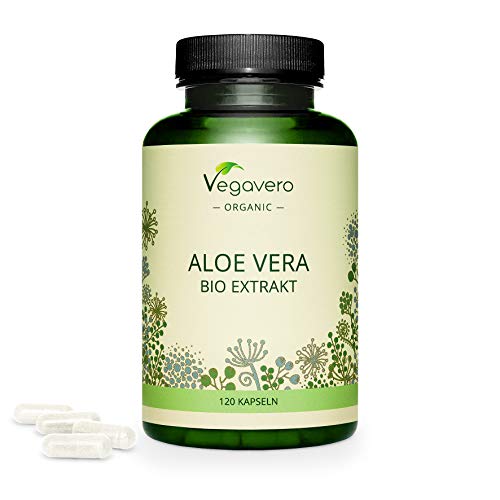Aloe Vera BIO Vegavero® | La Dosis Más Alta: 675 mg | Tránsito Intestinal & Detox | 120 Cápsulas | Sin Aditivos | Extracto de Gel de la Hoja | Sin OGM & Apto para Veganos Aloe Vera BIO Vegavero® | La Dosis Más Alta: 675 mg | Tránsito Intestinal & Detox | 120 Cápsulas | Sin Aditivos | Extracto de Gel de la Hoja | Sin OGM & Apto para Veganos