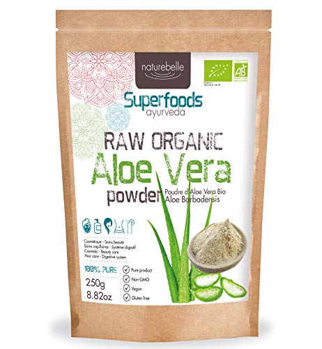 Aloe Vera Orgánico en Polvo Naturalbelle - Aloe Barbadensis en Polvo - Certificado Orgánico - Aloe Vera Orgánico en polvo -100% Puro - Vegano Aloe Vera Orgánico en Polvo Naturalbelle - Aloe Barbadensis en Polvo - Certificado Orgánico - Aloe Vera Orgánico en polvo -100% Puro - Vegano