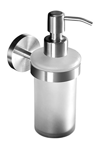 Ambrosya® | Dispensador de jabón Exclusivo Hecho de Acero Inoxidable | Cuarto de baño Soporte de Vidrio Soporte de jabón Jabonera Dispensador de Plato Inodoro (Acero Inoxidable (Cepillado)) Ambrosya® | Dispensador de jabón Exclusivo Hecho de Acero Inoxidable | Cuarto de baño Soporte de Vidrio Soporte de jabón Jabonera Dispensador de Plato Inodoro (Acero Inoxidable (Cepillado))