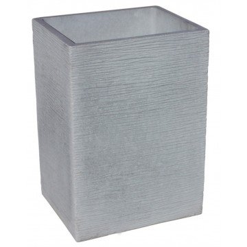 AnaParra Jardinera Cuadrada Moderna en hormigón-Piedra para Exterior Bering 30X25X42cm. Natural Cemento