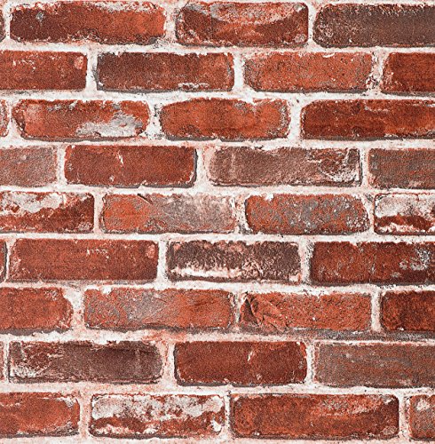 Arthome Papel Pintado Ladrillo Rojo Autoadhesivo, 53cm x 565cm Espesar Impermeable Duradero Vinilo Vintage Papel Para forrar Muebles, Adhesivo Papel Para Decorar Pared Arthome Papel Pintado Ladrillo Rojo Autoadhesivo, 53cm x 565cm Espesar Impermeable Duradero Vinilo Vintage Papel Para forrar Muebles, Adhesivo Papel Para Decorar Pared