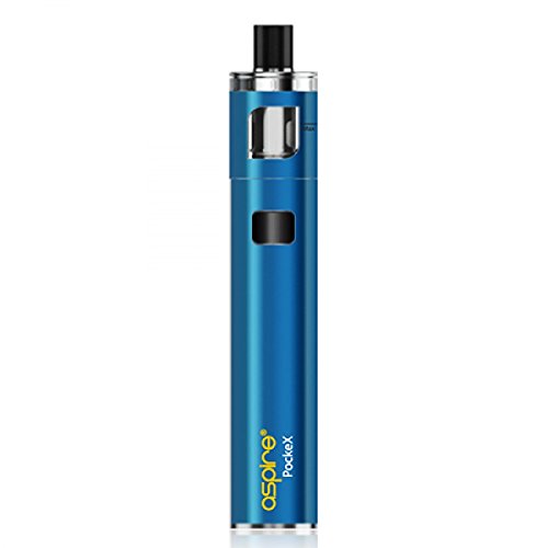 Aspire Pockex Kit de inicio de bolsillo, 1500mAh 0.6 ohmio U-Tech, AIO Todo en Uno (Azul) NUEVA EDICIÓN 2017 (Micro USB cargando en el lado), No Nicotina o Tabaco