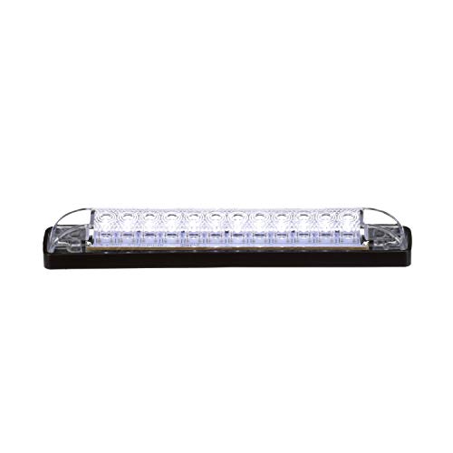 attwood 6354W7 Luces de utilidad LED, barra de luz de 6 pulgadas, 12 ledes blancos, 12 V CC, menos de 1 amperio, negro, talla única