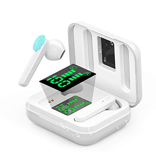 Auriculares Inalámbricos Bluetooth 5.0, Auriculares Bluetooth Deportivos IPX7 Impermeable, In-Ear Cascos Bluetooth Inalámbricos con Microfono Dual y Caja de Carga para Airpods/iPhone/Samsung/Huawei Auriculares Inalámbricos Bluetooth 5.0, Auriculares Bluetooth Deportivos IPX7 Impermeable, In-Ear Cascos Bluetooth Inalámbricos con Microfono Dual y Caja de Carga para Airpods/iPhone/Samsung/Huawei