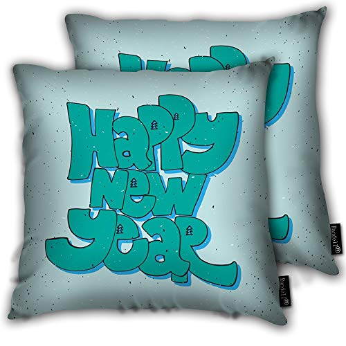 avbvoxy Set of 2 Decorative Throw Pillow Case It Is The Season To Be Jolly Cushion Cover Square 18 X 18 Inches