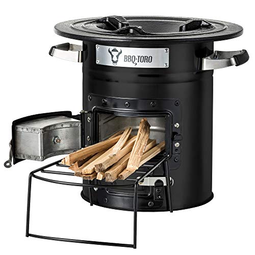 BBQ-Toro Horno de Cohetes Rakete #2 I Acero Inoxidable I Color Negro I para Horno Holándes I Sartenes de Barbacoa BBQ-Toro Horno de Cohetes Rakete #2 I Acero Inoxidable I Color Negro I para Horno Holándes I Sartenes de Barbacoa