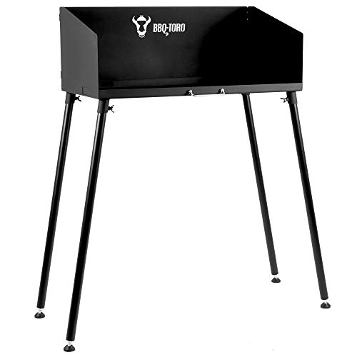BBQ-Toro Mesa para Horno Holandés I Dutch Oven I 75 x 40 cm I Color Negro I Acero I Asador I Barbacoa I Patas Ajustables BBQ-Toro Mesa para Horno Holandés I Dutch Oven I 75 x 40 cm I Color Negro I Acero I Asador I Barbacoa I Patas Ajustables