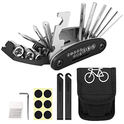 Bicicleta Multiusos Herramientas, 16 en 1 Bicicleta Kit de Reparación, Ciclismo Reparación Herramientas con Parches y Bolsas de Almacenamiento, Usado como Mantenimiento Diaria de Bicicletas Bicicleta Multiusos Herramientas, 16 en 1 Bicicleta Kit de Reparación, Ciclismo Reparación Herramientas con Parches y Bolsas de Almacenamiento, Usado como Mantenimiento Diaria de Bicicletas