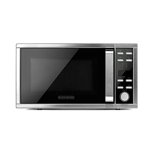 Black + Decker BXMY901E - Microondas con grill y convección, 25L, 900W potencia, 1000W grill, 5 potencias, Función descongelar, Auto-menú con 9 recetas, Temporizador 95 min, 2 funciones combinadas Black + Decker BXMY901E - Microondas con grill y convección, 25L, 900W potencia, 1000W grill, 5 potencias, Función descongelar, Auto-menú con 9 recetas, Temporizador 95 min, 2 funciones combinadas