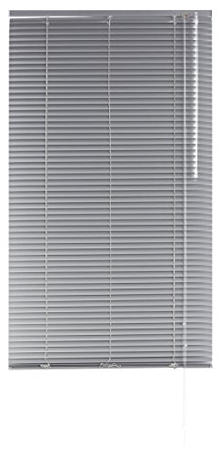 Blindecor - Veneciana de Aluminio, Lama de 25 mm, Plata, 90X250 cm