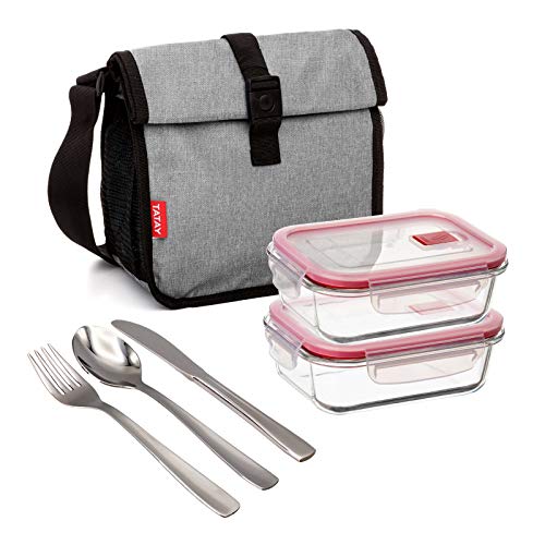 Bolsa Térmica Porta Alimentos TATAY Urban Food Roll&Go Denim Grey con 2 Contenedores Cook&Eat de 0.64L en Vidrio Borosilicato y Cubiertos Basic Niquel-Free Bolsa Térmica Porta Alimentos TATAY Urban Food Roll&Go Denim Grey con 2 Contenedores Cook&Eat de 0.64L en Vidrio Borosilicato y Cubiertos Basic Niquel-Free