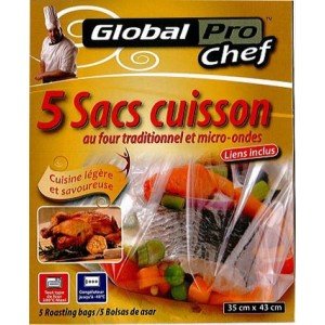 Bolsas para cocinar en el horno tradicional y microondas (10 partidas, es decir, 50 bolsas) Bolsas para cocinar en el horno tradicional y microondas (10 partidas, es decir, 50 bolsas)