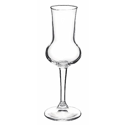 Bormioli Rocco 2973900 - Juego de 6 copas de cristal de reserva de grappa de 8,5 cm, decoración para mesa