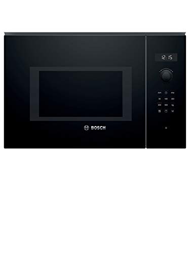 Bosch Serie 6 BEL554MB0 - Microondas integrable, 382 x 594 x 388 mm, Potencia 900 W, Con grill de 1200 W, 25 litros de capacidad, Color negro