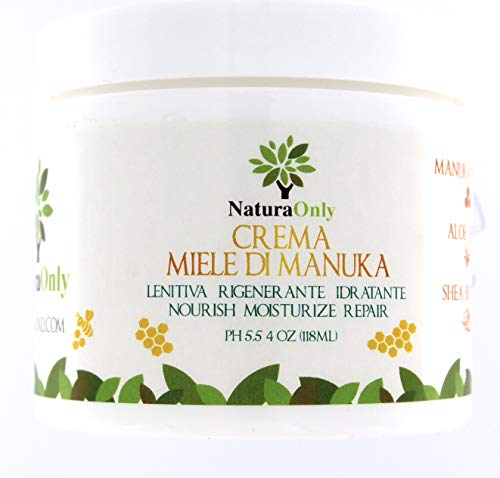 CREMA DE MIEL DE MANUKA - NATURA ONLY: Aloe Vera + Manteca de Karité + Aceite de Coco. Anti-picazón, crema hidratante natural para la cara y loción corporal para la piel seca, alivio del sol. CREMA DE MIEL DE MANUKA - NATURA ONLY: Aloe Vera + Manteca de Karité + Aceite de Coco. Anti-picazón, crema hidratante natural para la cara y loción corporal para la piel seca, alivio del sol.