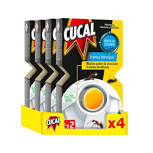 Cucal Insecticida Trampa Hormigas 2 Trampas - Pack de 4, Total: 8 Trampas