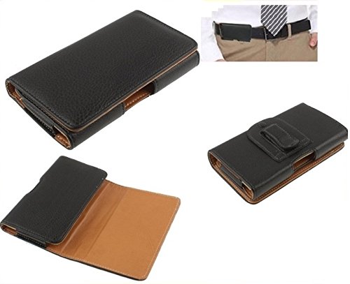 DFV mobile - Case Belt Clip Synthetic Leather Horizontal Premium for HISENSE F20 - Black