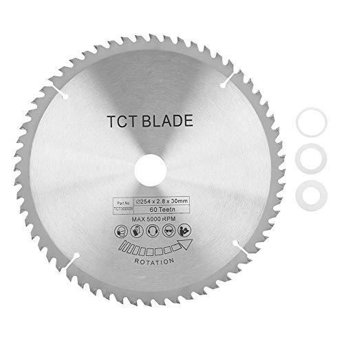 Disco de corte de carburo TCT circular hoja de sierra para metal madera plástico - 254 * 30 mm 60 dientes