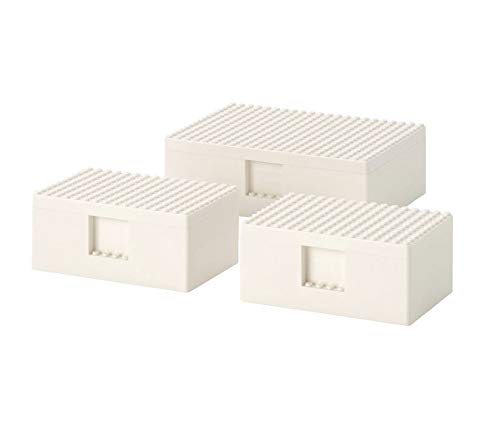 DORAZEN BYGGLEK - Pack 3 Cajas DE Almacenamiento con Tapa Lego-IKEA