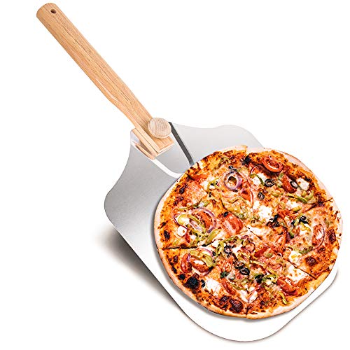 EKKONG Pala para Pizza, Palas para Pizzas Profesional, Pala de Aluminio para Pizza, Mango de Madera, Utilizado en el Horno, Pizza Horneada a Mano y Tostadas 60x30,5cm EKKONG Pala para Pizza, Palas para Pizzas Profesional, Pala de Aluminio para Pizza, Mango de Madera, Utilizado en el Horno, Pizza Horneada a Mano y Tostadas 60x30,5cm