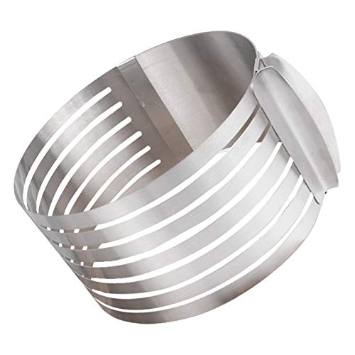 ELT Molde de acero inoxidable ajustable con forma de anillo de mousse redondo para hornear tartas