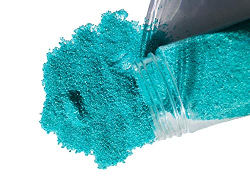 Fairy Tail & Glitzer Fee - Granulado de arena decorativa, 620 g, para rellenar vasos, jarrones o cuencos, color azul turquesa