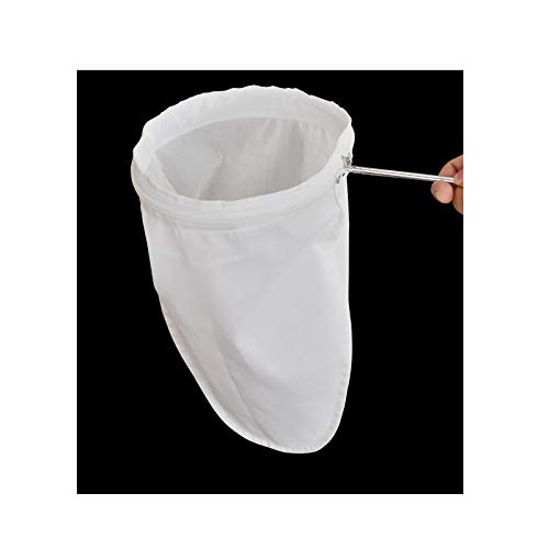 Filter Cloth Filter Bag Fine Gauze Mesh Bag Coffee Stocking Milk Tea The Steel Ring Set Can Be Reused,14 * 28cm