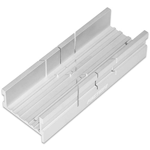 FIRSTINFO Metal Pequeño Caja de ingletes de Aluminio para la Mano/Sierra Manual para la Sierra de Mano 3 ángulos de Corte