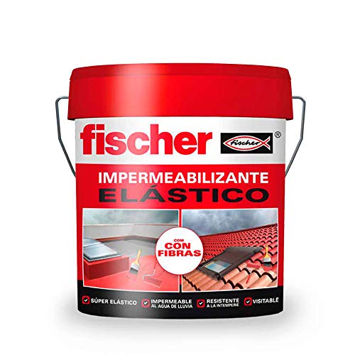 fischer - Impermeabilizante Terracota Con Fibras/ (Cubo de 20 Kg - 20 l Kg/L), 548714
