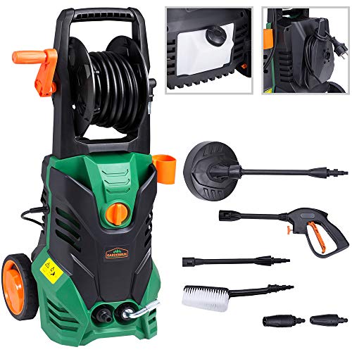 Gardebruk Hidrolimpiadora de alta presión 1800 W Verde y Negro con accesorios lanza cepillo para su coche terraza Gardebruk Hidrolimpiadora de alta presión 1800 W Verde y Negro con accesorios lanza cepillo para su coche terraza
