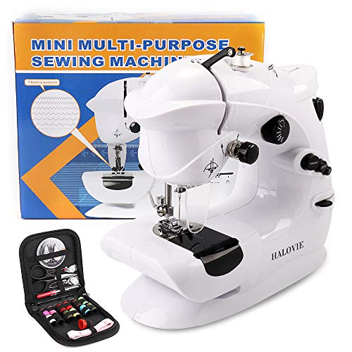 HALOVIE Mini Máquina de Coser Portátil Manual Eléctrica Herramienta de Puntada Rápida para Ropa de Tela Cortina de Tela para Niños DIY Uso de Viaje y Casa HALOVIE Mini Máquina de Coser Portátil Manual Eléctrica Herramienta de Puntada Rápida para Ropa de Tela Cortina de Tela para Niños DIY Uso de Viaje y Casa