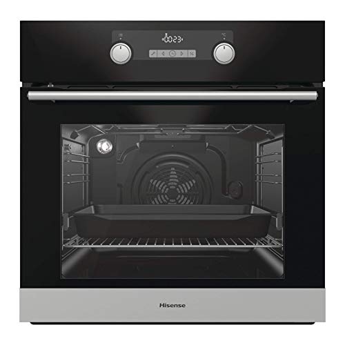 Hisense BI5229PG, Horno Pirolítico Multifunción,Clase A+, Gran capacidad 70L, Limpieza Pirolítica, 11 Programas, Guía telescópica incluida, Cristal extraíble de fácil limpieza, puerta blindada