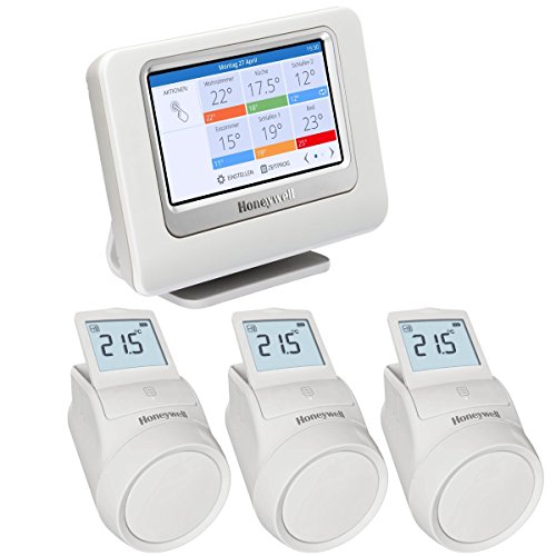 Honeywell Home THR993RT Honeywell evohome sistema para el control de la temperatura - Kit 3 zonas, Blanco
