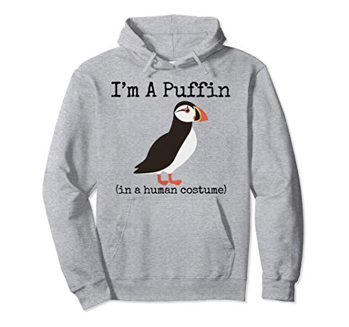 Horned Puffin Costume I'm a Puffin in a Human Costume Funny Sudadera con Capucha